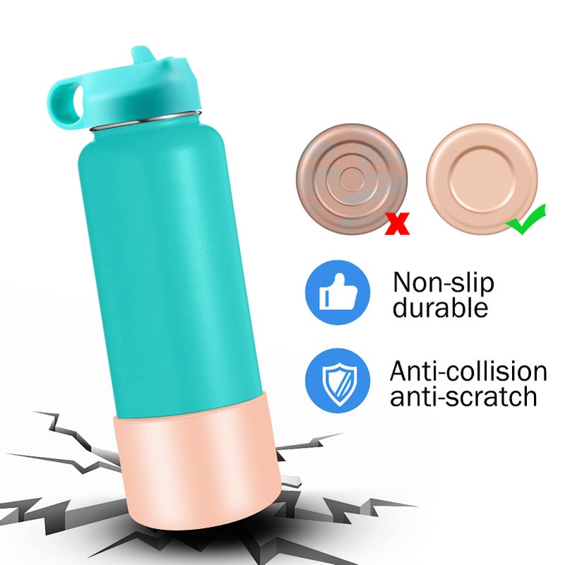 WUQID Protective Silicone Boot Sleeve for 12oz-40oz Hydro Sport Flask/Stanle Water Bottles Tumbler Anti-Slip Bottom Sleeve Cover for All Water Bottles Bottom Width of 2.83-2.95in - Image 3